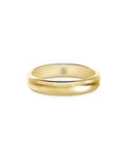 De Beers Forevermark 18k Yellow Gold Diamond Accent Dome Band