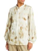 Lafayette 148 New York Layla Printed Button Down Shirt