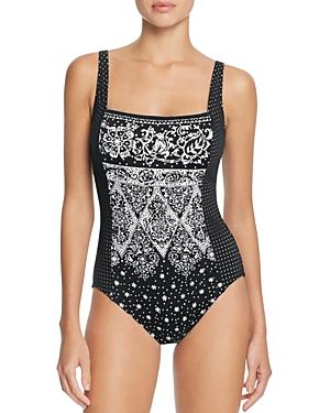 Gottex Star Fame Square Neck One Piece Swimsuit