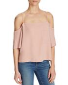 T By Alexander Wang Cold-shoulder Top