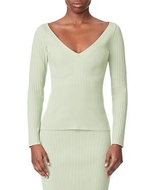 Herve Leger Mixed Rib Top