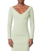 Herve Leger Mixed Rib Top