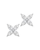 Bloomingdale's Diamond Petal Stud Earrings In 14k White Gold, 1.0 Ct. T.w. - 100% Exclusive