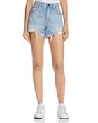 T By Alexander Wang Bite Clash Cutoff Shorts In Bleach Front