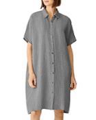 Eileen Fisher Check Linen Shirtdress