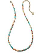 Kendra Scott Ember Gemstone Beaded Strand Necklace In 14k Gold Plated, 18-21