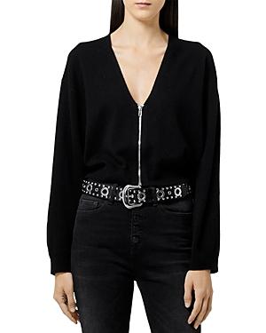 The Kooples Zip Cropped Cardigan