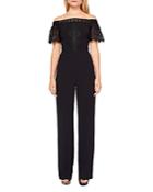 Ted Baker Loreena Off-the-shoulder Geo Lace Jumpsuit