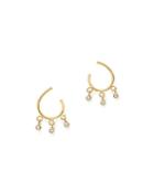 Zoe Chicco 14k Yellow Gold Open Hoop Earrings With Diamonds