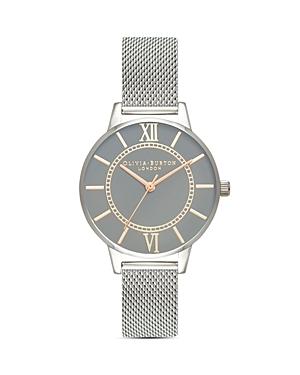 Olivia Burton Stainless Steel Gray Dial Watch, 34mm