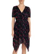 The Kooples Naive Cherry-printed Pleated Dress