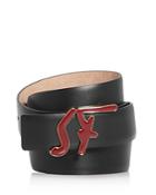 Salvatore Ferragamo Men's Leather Logo Belt