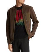 John Varvatos Star Usa Metairie Fleece Regular Fit Bomber Jacket