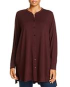 Eileen Fisher Plus Button-front Tunic Top