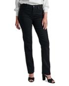 Jag Jeans Ruby Mid Rise Straight Leg Jeans In Black Void