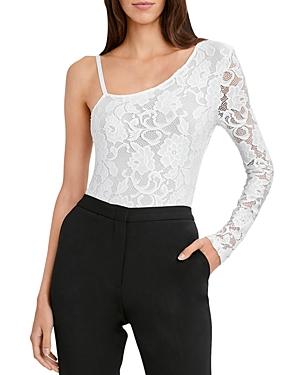 Bcbgmaxazria Asymmetric Lace Bodysuit
