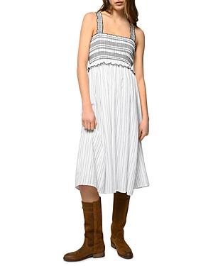 Pinko Basso Striped Smocked Dress