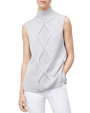 Lafayette 148 New York Sleeveless Mock Neck Sweater