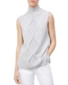 Lafayette 148 New York Sleeveless Mock Neck Sweater