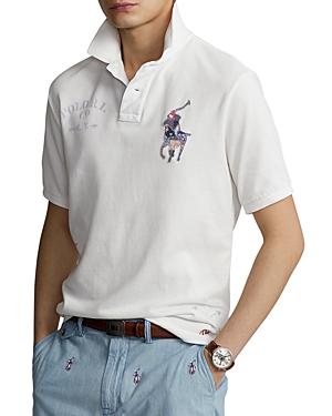 Polo Ralph Lauren Cotton Mesh Big Pony Patch Printed Classic Fit Polo Shirt