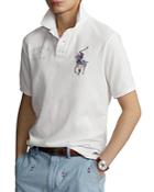 Polo Ralph Lauren Cotton Mesh Big Pony Patch Printed Classic Fit Polo Shirt