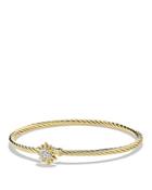 David Yurman Starburst Single-station Cable Bracelet With Diamonds In Gold