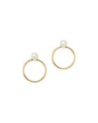 Zoe Chicco 14k Yellow Gold Cultured Freshwater Pearl Circle Earring Jackets