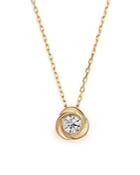 Diamond Love Knot Pendant Necklace In 14k Yellow Gold, .33 Ct. T.w.