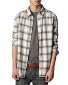 Zadig & Voltaire Stan Cotton Check Applique Button Down Shirt