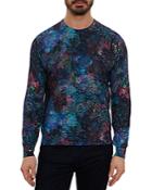 Robert Graham Rockhampton Cotton & Linen Paisley Classic Fit Crewneck Sweater