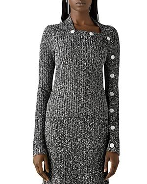 St. John Ribbed Boucle Sweater