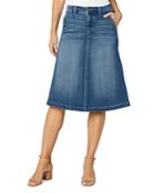 Liverpool Los Angeles A Line Jean Skirt In Lanier Mid