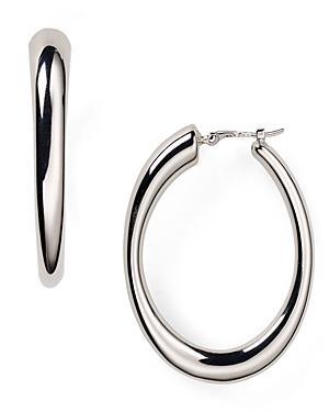 Nancy B Sterling Silver Oval Hoop Earrings