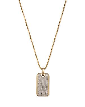 Bloomingdale's Men's Diamond Dog Tag Pendant Necklace In 14k Yellow Gold, 0.50 Ct. T.w. - 100% Exclusive