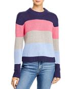 Aqua Striped Crewneck Sweater - 100% Exclusive