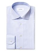 Eton Cotton Vertical Stripe Regular Fit Dress Shirt