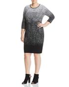 Vince Camuto Plus Ombre Jacquard Sweater Dress