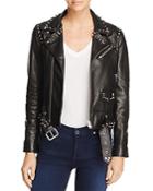 Iro. Jeans Guara Studded Leather Moto Jacket