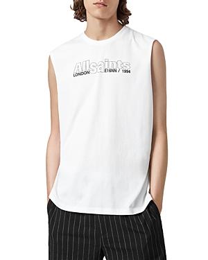 Allsaints Hollowpoint Cotton Logo Graphic Sleeveless Tee