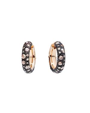 Pomellato Tango Earrings With Brown Diamonds In 18k Rose Gold