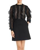 French Connection Patricia Lace Ruffled A-line Mini Dress