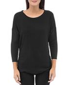 B Collection By Bobeau Renee Cozy Ribbed-sleeve Top
