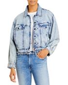 Mother The Fly Away Ruffled Denim Jacket