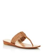 Jack Rodgers Women's Tinsley Demi Wedge Woven Thong Sandals