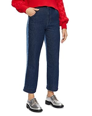 Ted Baker Mllgate Cropped Straight Leg Jeans In Dark Wash