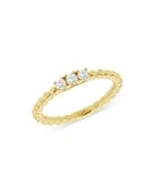 Bloomingdale's Three Stone Diamond Stacking Band In 14k Yellow Gold, 0.15 Ct. T.w. - 100% Exclusive