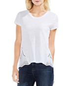 Vince Camuto Delicate Eyelet Inset Top
