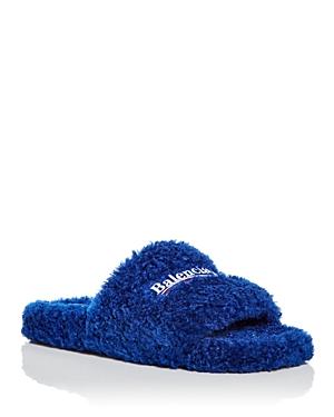Balenciaga Men's Furry Campaign Slide Sandals
