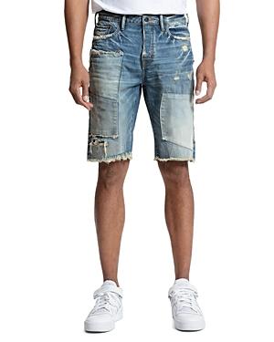 Prps Eldon Patchwork Regular Fit Denim Shorts In Indigo
