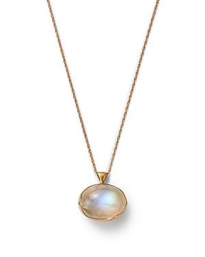 Annette Ferdinandsen Design 18k Yellow Gold Moonstone Egg Pendant Necklace, 18